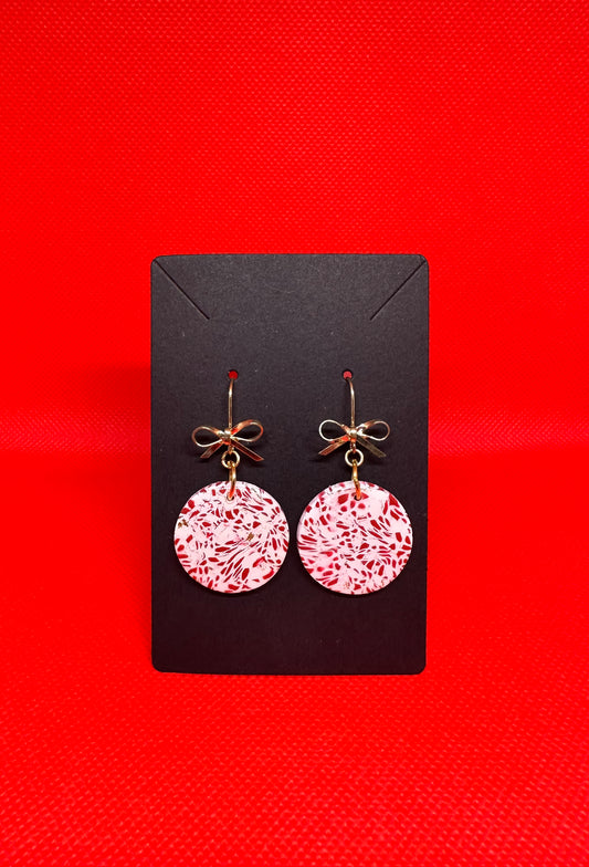 Candy Cane Circle Earrings