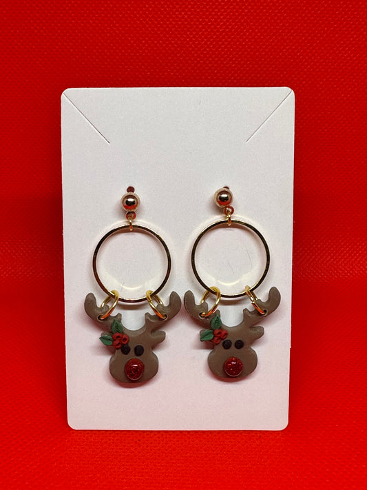 Rudolph the Red Nose Earrings