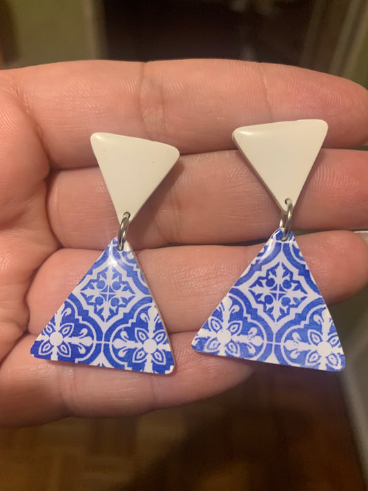 Santorini - Triangle Dangle Earings