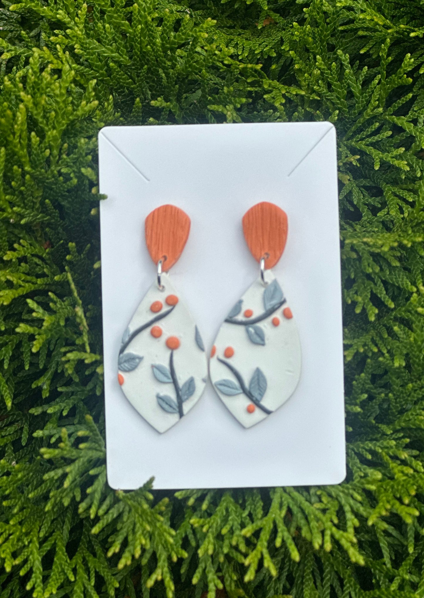 “Orange Fields” Dangle Earrings