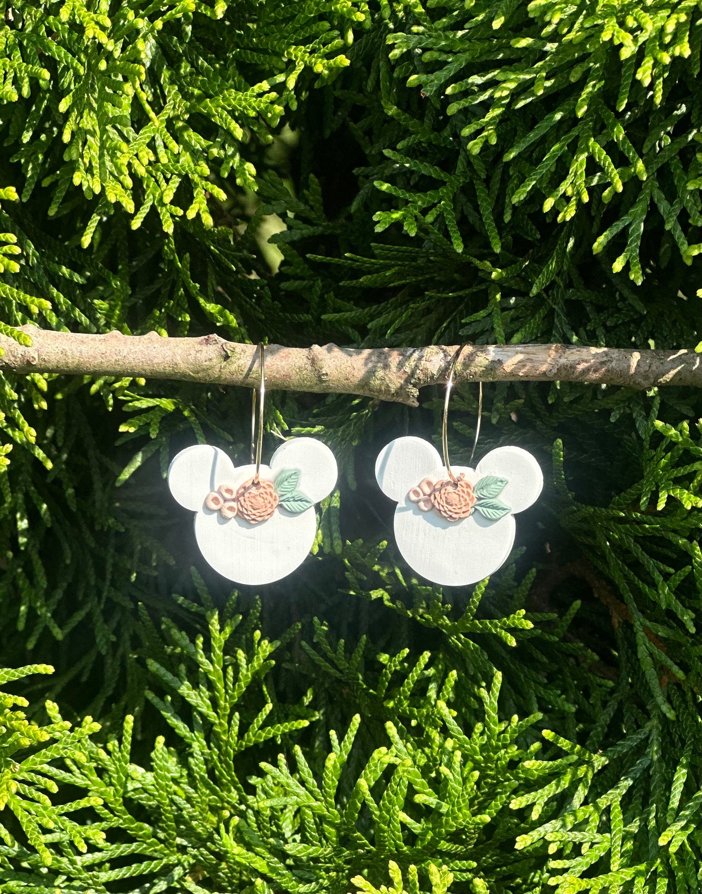 “Floral Mickey” Dangle Earrings